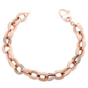 Orphelia Dames 925 Sterling Zilveren Armband - Roze ZA-7175/RG