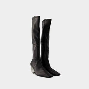 Circle Laarzen - Courreges - Synthetisch leer - Zwart