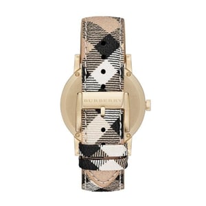 Burberry BU9026 The City Champagne Dial Check Strap dameshorloge