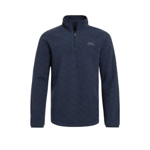 Weird Fish Heren Errill Textured Eco Friendly Quarter Zip Fleece Top (Marine)