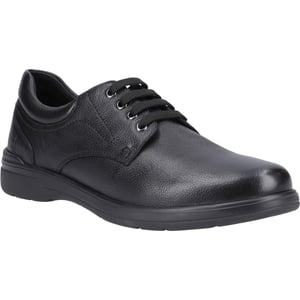 Hush Puppies Marco Leer Heren Zwart Veterschoenen