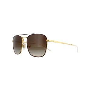 Ray-Ban Zonnebril 3588 905513 Gouden Bovenkant Op Bruin Bruin Verloop Donkerbruin