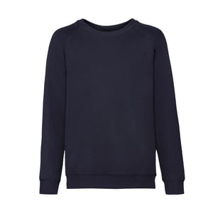 Fruit of the Loom Klassiek Raglan Sweatshirt voor kinderen/Kinderen (Deep Navy)
