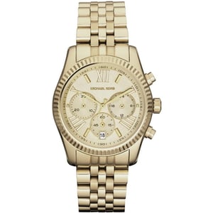 Michael Kors MK5556 Lexington Chronograaf Champagne Wijzerplaat Goud Pvd Dameshorloge