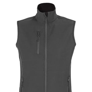 SOLS Dames/Dames Falcon Bodywarmer Softshell met rits (Houtskool Grijs Effen)