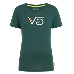 Aston Martin F1 Seabastian Vettel Coureur Dames Groen T-Shirt