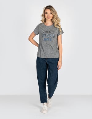 Pepe Jeans T-Shirt Bibiana Vrouw Grijs