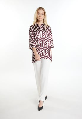 Dreimaster overhemdblouse Dames Gebroken witte Bordeaux