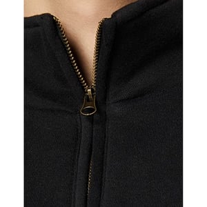 Fruit Of The Loom Heren Premium 70/30 Ritssluiting Neck Sweatshirt (Zwart)