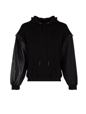 Les Hommes blouse Detachable Mannen zwart