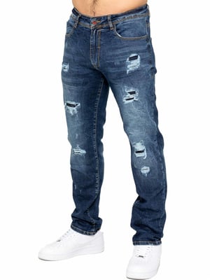 Enzo | Heren Gescheurde Denim Jeans