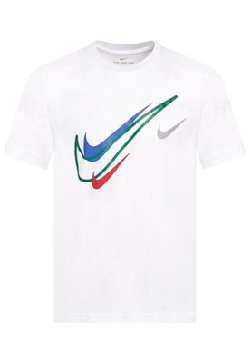 Nike Heren Court Swoosh Logo T-shirt in wit