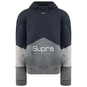 Supra Pullover Navy Blauw Heren 92 Fleece Hoodie 102552 018 met lange mouwen
