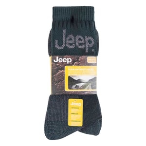 Heren 3 paar Jeep Cushion Sole Hiking werksokken - Groente