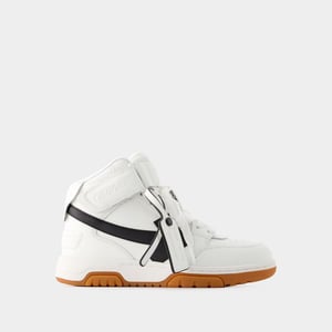 Sneakers Out Of Office Mid Top - Off White - Leer - Wit/Zwart