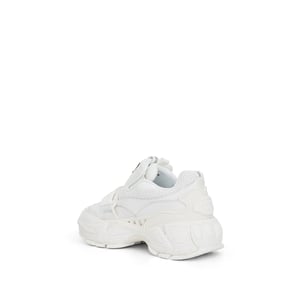 Gebroken witte handschoen slip witte sneakers