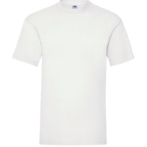 Fruit Of The Loom Heren Crew Neck Korte Mouw T-shirt-Wit (5 Pak)