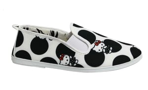 Flossy Style Hello Kitty Dames Zwart/Wit Plimsolls