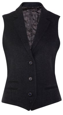 Dames Tweed jaren 1920 visgraat marine gilet