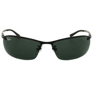 Ray-Ban Wrap Mannen Matt Black Green Zonnebril RB3183