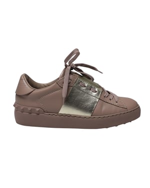 Valentino Garavani Open for a Change Sneakers in Oud Roze Kalfsleer