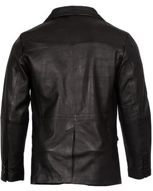 Blazer van zacht lamsleer met 2 knopen