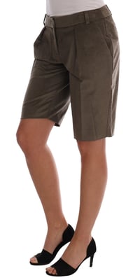 Ermanno Scervino Bruine Fluwelen Bermuda Shorts