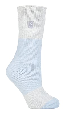 Heat Holders Dames Dikke Warme Thermische Sokken - Poederblauw / Zilver (Catania)