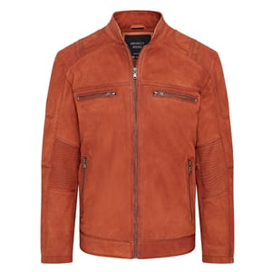 Heren buff lederen cafe racer bikerjack - Jinan