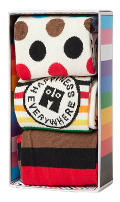 3-Pack Multipack Pride Sokken Cadeauset | Happy Socks | Multicolored Rainbow LGBTQIA+ Sokken - Regenboog