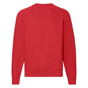 Fruit of the Loom Heren Klassiek 80/20 Raglan Sweatshirt (Rood)
