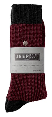 Heren Katoenen Dress Sokken | Jeep | Midgewicht Gebreide Spirit Sokken, Casual Geribbelde Patroon Iedere Dag Sokken - Marineblauw / Paars