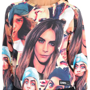 Damessweatshirt met lange mouwen en ronde hals 15S2LJ24