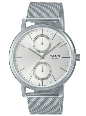Casio Casio Collectie Heren Zilveren Horloge MTP-B310M-7AVEF