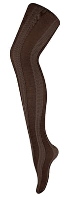 Sock Snob Dames80 denier ondoorzichtig patroon panty's - Stripe Bruin