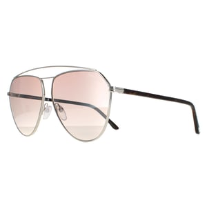 Tom Ford zonnebril Binx FT0681 16G Silver Havana Brown Silver Gradient Mirror