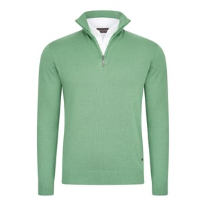 Cappuccino Italia Trui Mock Zip Pullover Groen