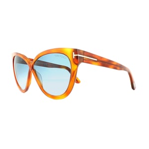 Tom Ford Zonnebril 0511 Arabella 53W Blonde Havana Blauw Verloop