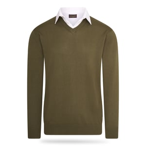 Cappuccino Italia Sweaters Mock Pullover Groen Groen