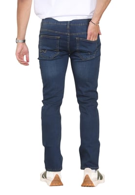 MYT Herenjeans met rechte pijpen, hyperstretch denim in donkerblauw