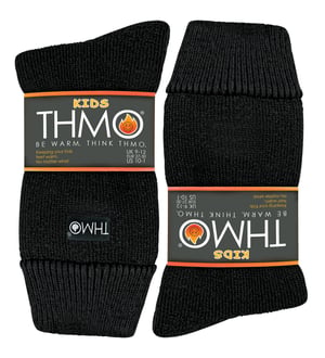 THMO - Thermisch gevoerde kindersokken voor de winter - Zwart