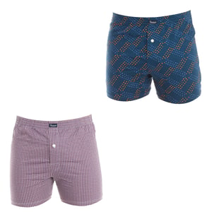 2er-Pack Essential-Boxershorts mit Gummiband, Modell A0100 für Herren.