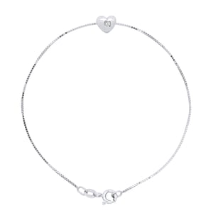 Chain Bracelet met Diamond Heart Cts Natural 0030 925