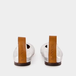 Lanvin Ballerina's - - Leer - Zilver