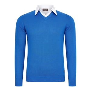 Cappuccino Italia Trui Mock Pullover Blauw