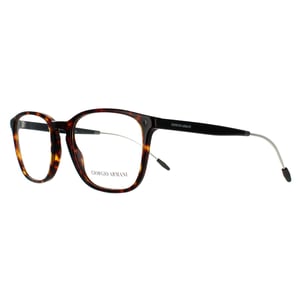Giorgio Armani rechthoekige heren Dark Havana -bril Frames
