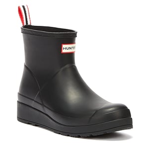 Hunter Play Short Dames Zwarte Regenlaarzen