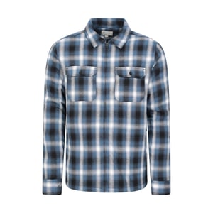 Mountain Warehouse Heren Stream II molton gevoerd overhemd (Blauw)