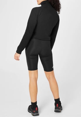 The North Face Womens 100 Glacier Cropped ¼ Zip Fleece in Zwart