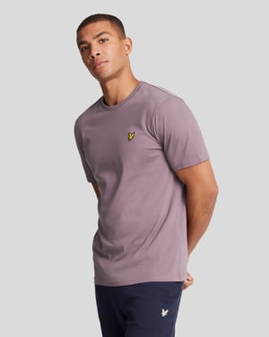 Men's Lyle And Scott Plain T-Shirt in Purple